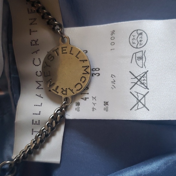 STELLA McCARTNEY Women's Blue Silk Jacket SZ. 38/S - Picture 3 of 8